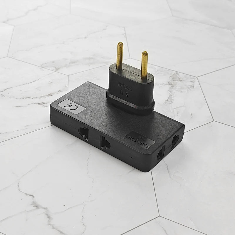 3-in-1 Wireless Converter Adapter Socket – 180° Rotating Adjustable EU Plug, 220V/1500W, Travel & Home Use