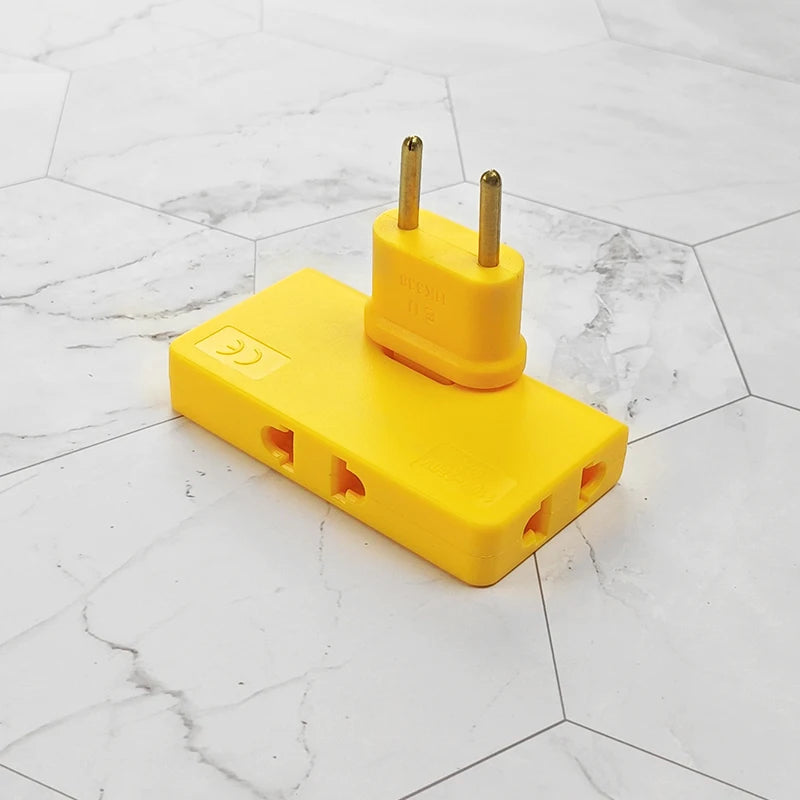 3-in-1 Wireless Converter Adapter Socket – 180° Rotating Adjustable EU Plug, 220V/1500W, Travel & Home Use