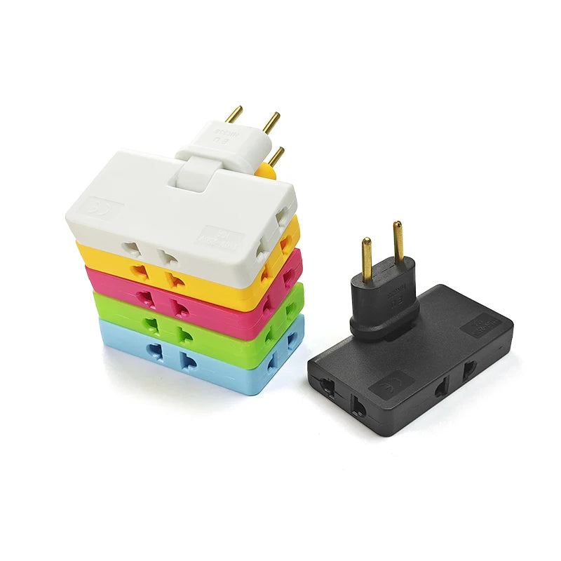 3-in-1 Wireless Converter Adapter Socket – 180° Rotating Adjustable EU Plug, 220V/1500W, Travel & Home Use