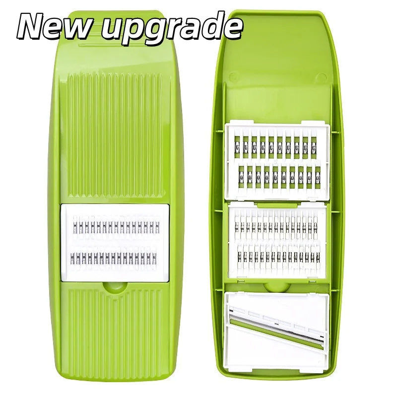 Mandoline Slicer – Stainless Steel Vegetable Slicer with 3 Interchangeable Blades for Potatoes, Carrots & More (KC0083)