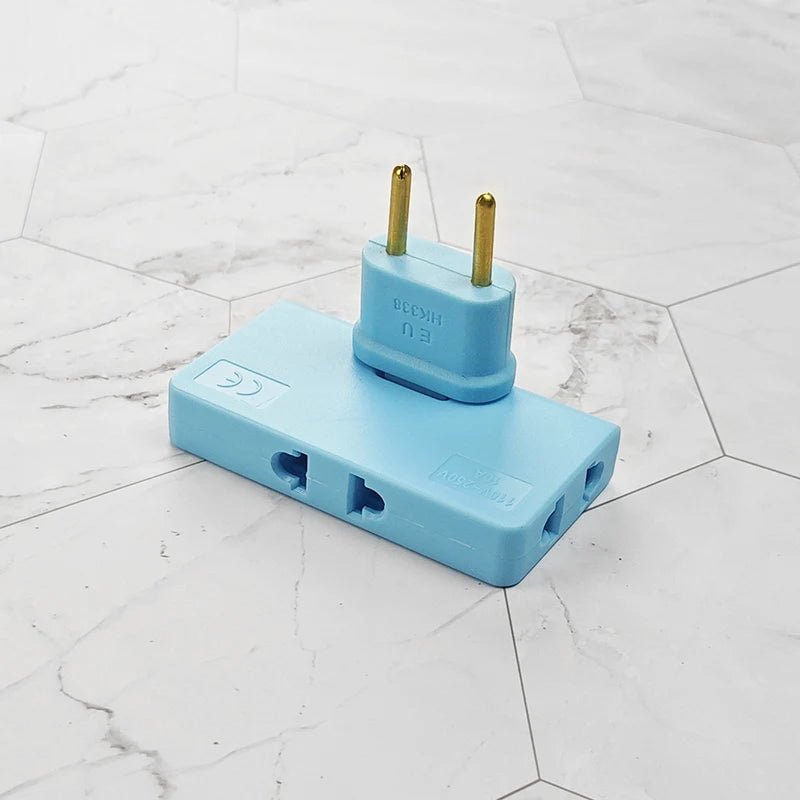 3-in-1 Wireless Converter Adapter Socket – 180° Rotating Adjustable EU Plug, 220V/1500W, Travel & Home Use
