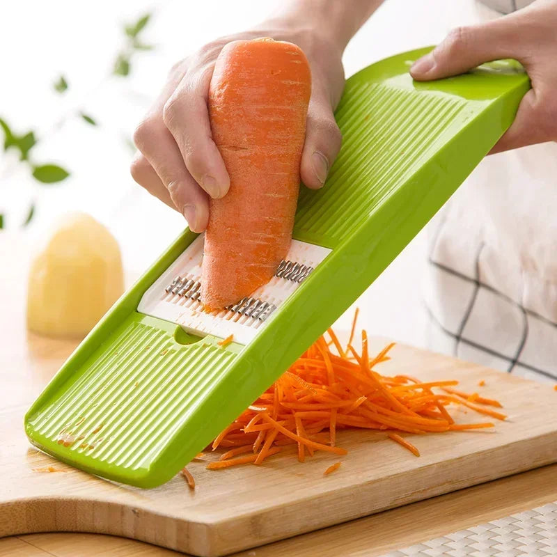 Mandoline Slicer – Stainless Steel Vegetable Slicer with 3 Interchangeable Blades for Potatoes, Carrots & More (KC0083)
