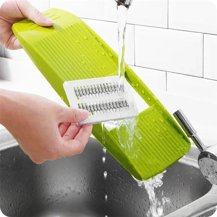 Mandoline Slicer – Stainless Steel Vegetable Slicer with 3 Interchangeable Blades for Potatoes, Carrots & More (KC0083)