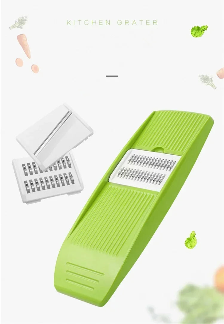 Mandoline Slicer – Stainless Steel Vegetable Slicer with 3 Interchangeable Blades for Potatoes, Carrots & More (KC0083)