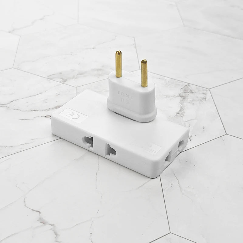 3-in-1 Wireless Converter Adapter Socket – 180° Rotating Adjustable EU Plug, 220V/1500W, Travel & Home Use